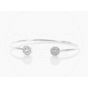 925 Sterling Silver Bangle Bracelet Round CZ- ANAND.AE