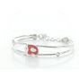 925 Sterling Silver Baby Bangle Bracelet Elephant Red - ANAND.AE