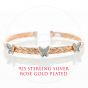 925 Sterling Silver Bangle Bracelet (Braided-Butterfly)