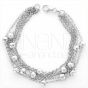 925 Sterling Silver Bracelet (Rhodium, Multiple Chains)