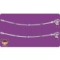 Silver Anklets for KIDS - 17.80 cms