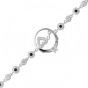 925 Sterling Silver Bracelet (White Cubic Zircon Ring)