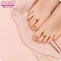 925 Silver Toe Rings ( Butterfly Rose Color )