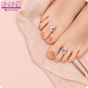 Silver Toe Rings  ( Heart Color )