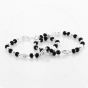 800 Silver Baby Bangle Bracelet (Black Beads)