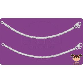 Silver Anklets for KIDS - 16.40 cms