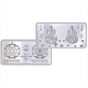 10g Ganeshji-Laxmiji 999 Silver Stylized Bar