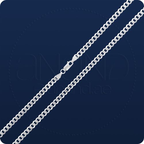 925 Silver Curb Neck Chains (Solid - 3.50mm)