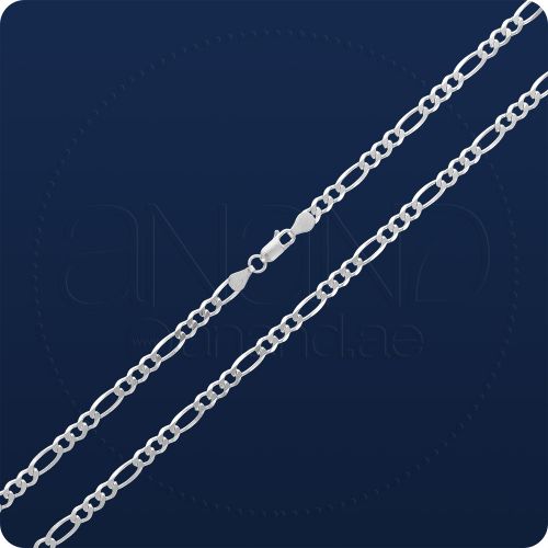 925 Silver Figaro Neck Chains (Solid - 4.50mm)