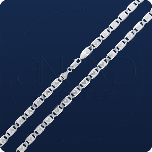925 Silver Marine Neck Chains (Heart - 6.75mm)